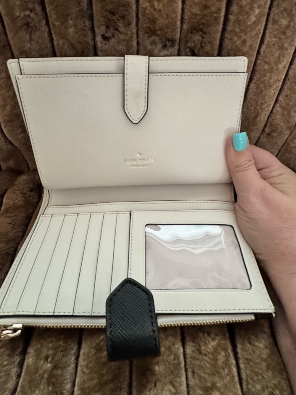 7 piece new kate spade White Multi Heart Print Tote & Accessory Set - Picture 7 of 10